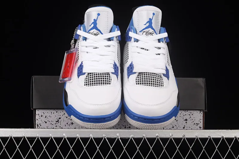 All categories Air Jordan Jordan series basketball shoes Air Jordan 4 pure original version Air Jordan 4 Retro AJ4 Joe 4 white and blue 308497-117